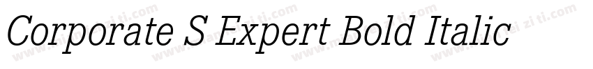 Corporate S Expert Bold Italic OsF字体转换